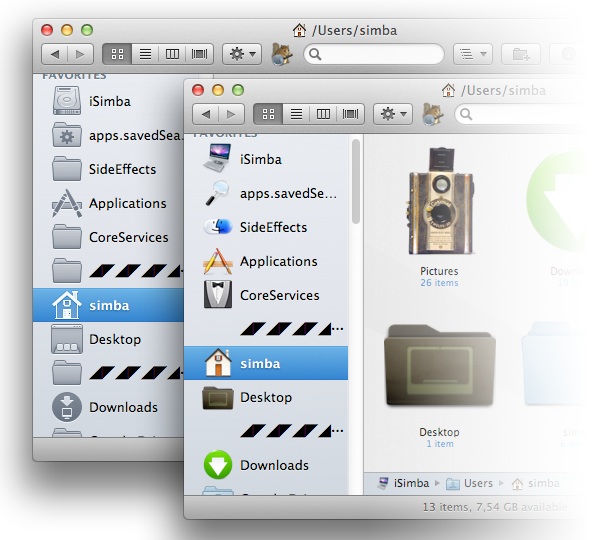 Finder:Change Greyscale Icons to Color.