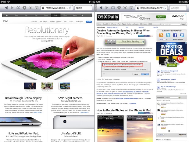 dual-browser-windows-ipad Dual Browser windows on iPad