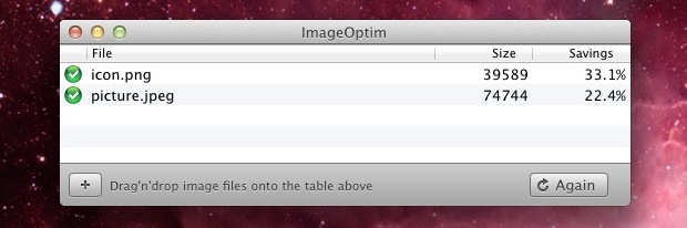 Image compression app ImageOptim
