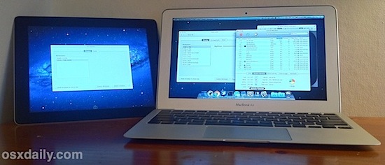 MacBook Air with iPad using AirDisplay