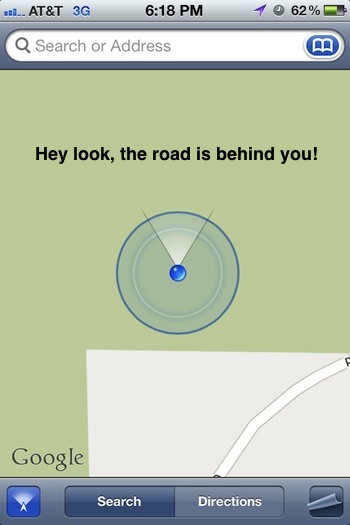 Use Maps app as a compass to find which direction you are facing from an iPhone or iPad