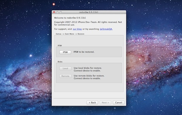 redsn0w-0911b1 Redsn0w 0.9.11b1 allows for downgrading iOS