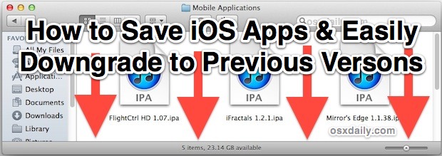 save-and-downgrade-ios-apps Save iOS Apps and Easily Downgrade to Previous Versions