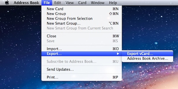 Backing up iPhone Contacts without iTunes by saving them as a Vcard