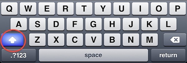 caps-lock Caps Lock in iOS
