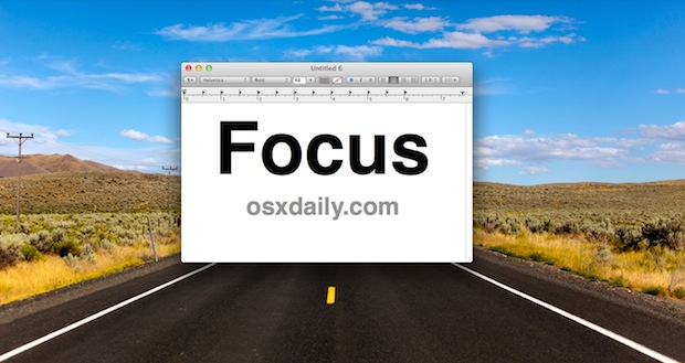 focus-mode-osx Instant focus mode by hiding everything else except the current app or window in Mac OS X