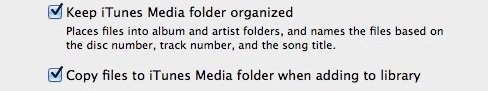 Let iTunes manage music