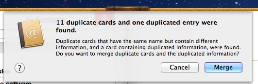 Merge and remove duplicate contacts from Address Book an iOS