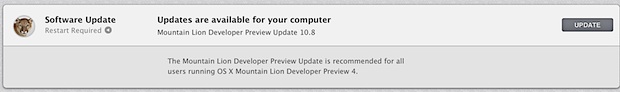 OS X Mountain Lion Developer Preview 4 update 
