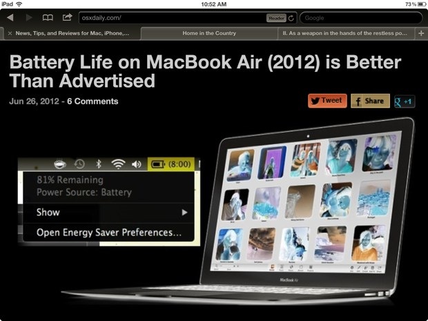 White on Black mode inverts the iPad screen 