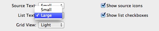 Change Font Size of iTunes Track List Songs