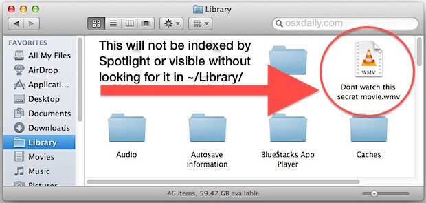 hide-from-spotlight-using-library-folder Hide anything from Spotlight with the Library Folder