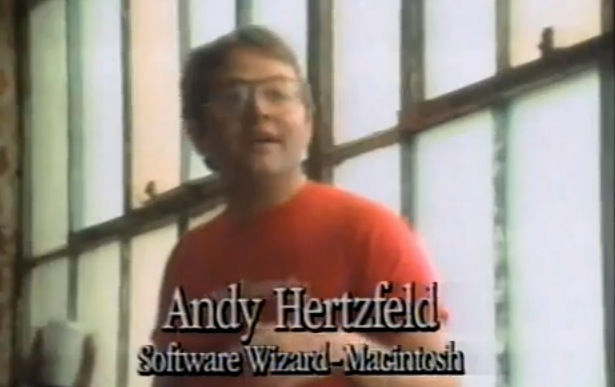 andy-hertzfeld-1983 Andy Hertzfeld in 1983 Macintosh Commercial