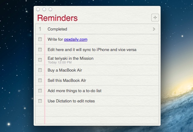 auto-updating-reminders-to-do-list-icloud Auto-updating Reminders To Do list on the Mac desktop, thanks to iCloud