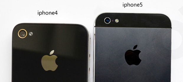 iphone-5-with-iphone-4 iPhone 5 next to an iPhone 4