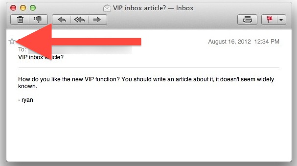 Mark a sender as VIP