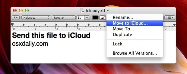 move-files-to-icloud-mac-os-x Move a File to iCloud from Mac OS X