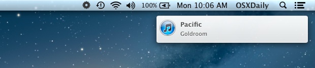 now-playing-song-itunes-notification-center-os-x Show a "Now Playing" song alert from iTunes in Notification Center