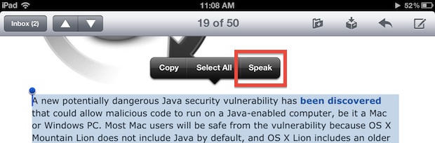 speak-email-ios Speak emails to you in iOS