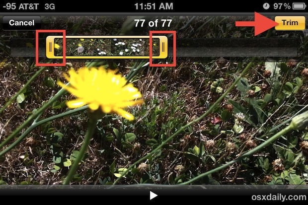 trim-video-clips-on-iphone Trim Video right on the iPhone