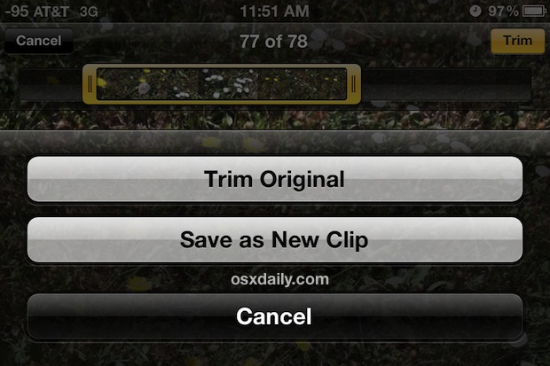 trim-video-iphone Trim Video on iOS, split into a new clip or trim the original