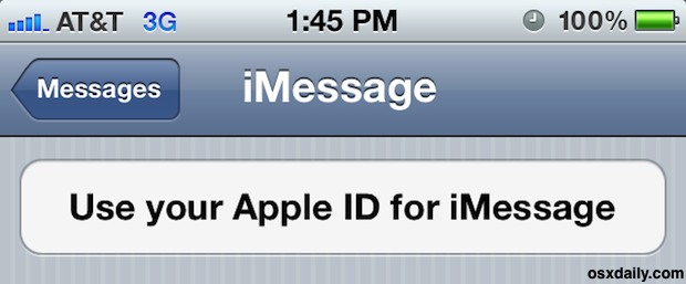 use-apple-id-for-imessage-sync Use an Apple ID for iMessage syncing between iOS Devices and Mac OS X