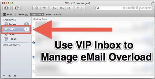 VIP Inbox in OS X helps to manage email overload