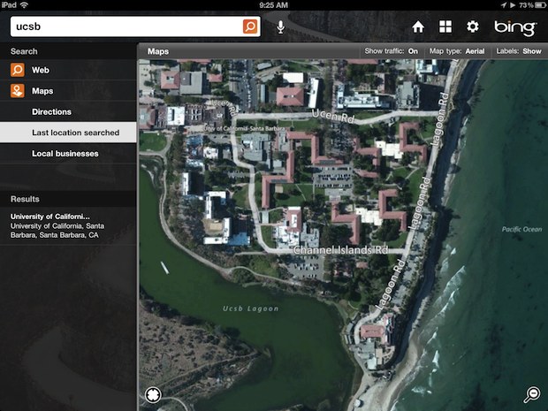Bing Maps for iPad