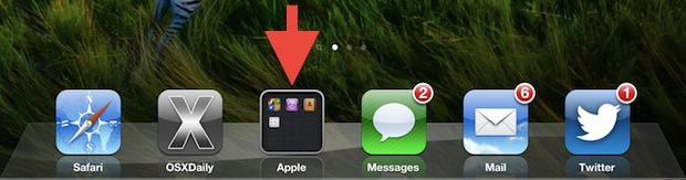 folder-in-dock-ios Folder in Dock on iOS, shown on iPad