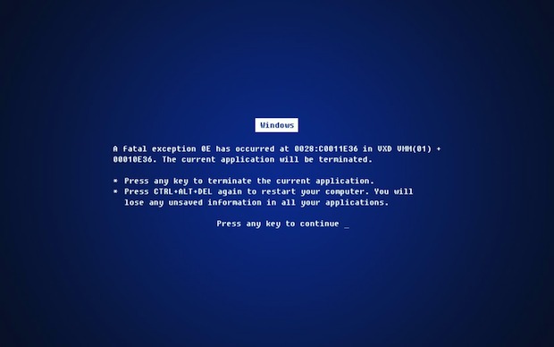 bsod Blue Screen of Death wallpaper