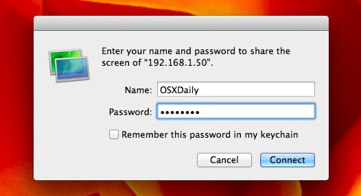 connect-to-other-mac-screen Connect to the remote Macs screen
