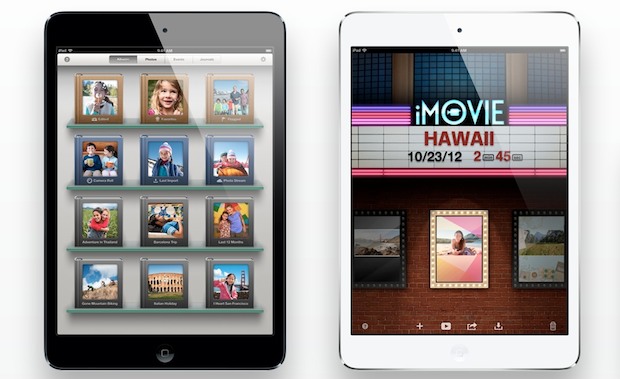 ipad-mini-black-white iPad Mini, side by side in black and white