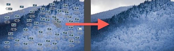a Messy Mac desktop slows down Macs