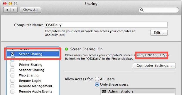 turn-on-screen-sharing-mac-os-x Turn On Screen Sharing in Mac OS X