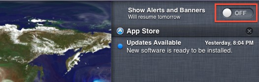Disable notifications for the day to hush Software Update for 24 hours
