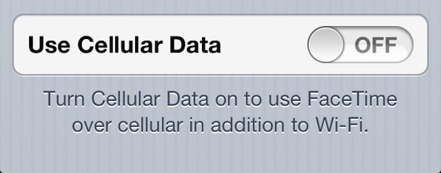 Facetime over cellular on iPhone
