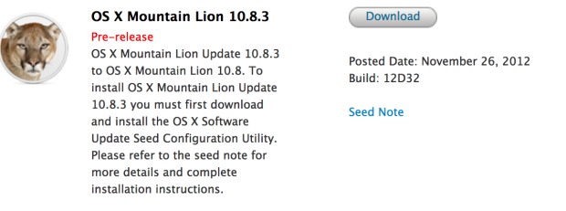 OS X 10.8.3 Beta 1