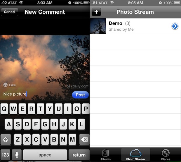Using Photo Streams in iOS