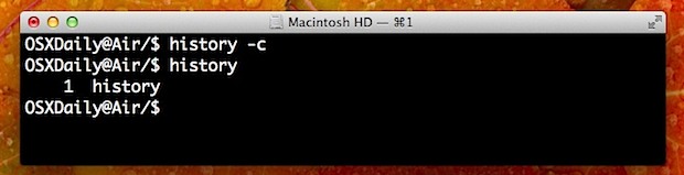 clear-command-line-history Clear command line command history