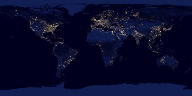 Earth at night, NASA wallpaper