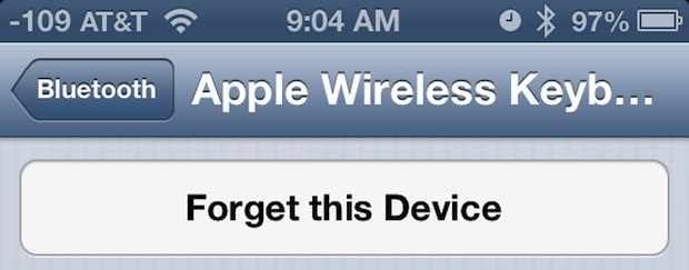 forget-bluetooth-device-iphone Forgetting the external keyboard to disconnect it from iPhone