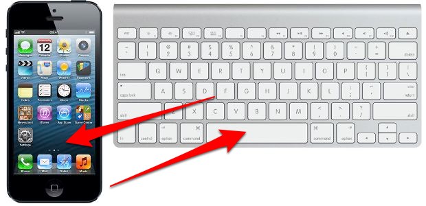 iphone-external-keyboard iPhone syncing with an external keyboard