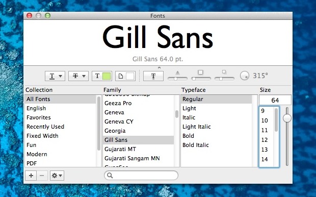 preview-mac-fonts Preview Mac Fonts quickly and easily with the Fonts Panel