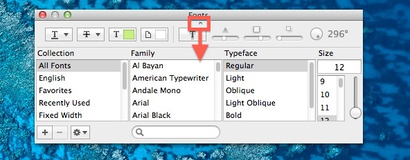 reveal-font-preview-os-x Reveal Font Previews in OS X