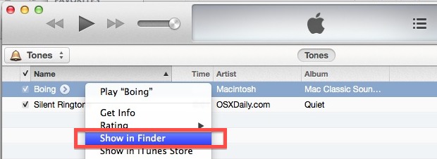 show-ringtone-location-itunes Show the ringtone location quickly with iTunes