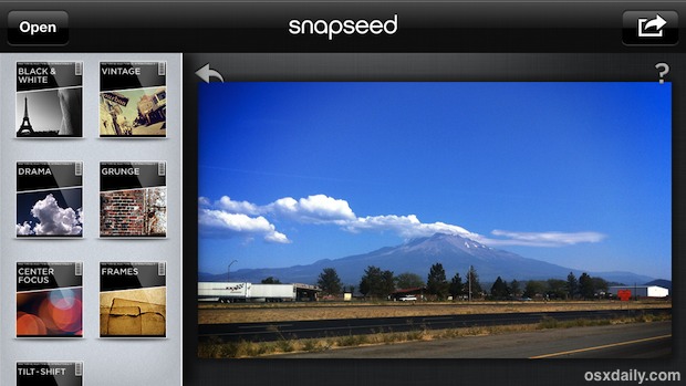 Snapseed interface