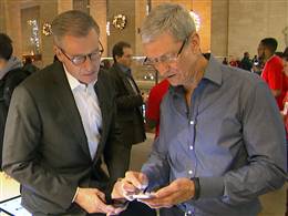 Tim Cook talks with Brian Williams