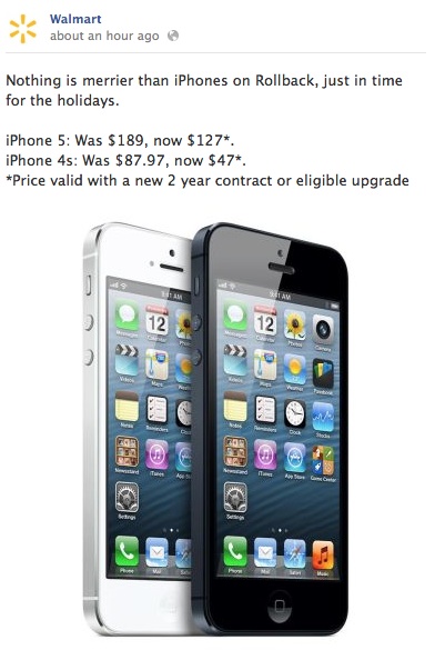 Walmart iPhone 5 sale