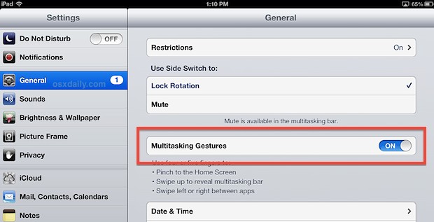 enable-multitasking-gestures Enable multitasking gestures on iPad