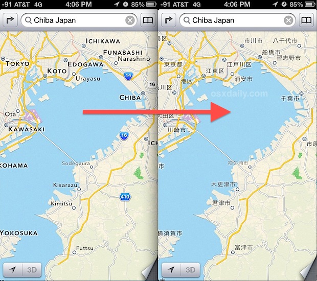 Change Maps language settings
